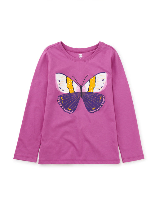 Long Sleeve Beautiful Butterfly Graphic Tee