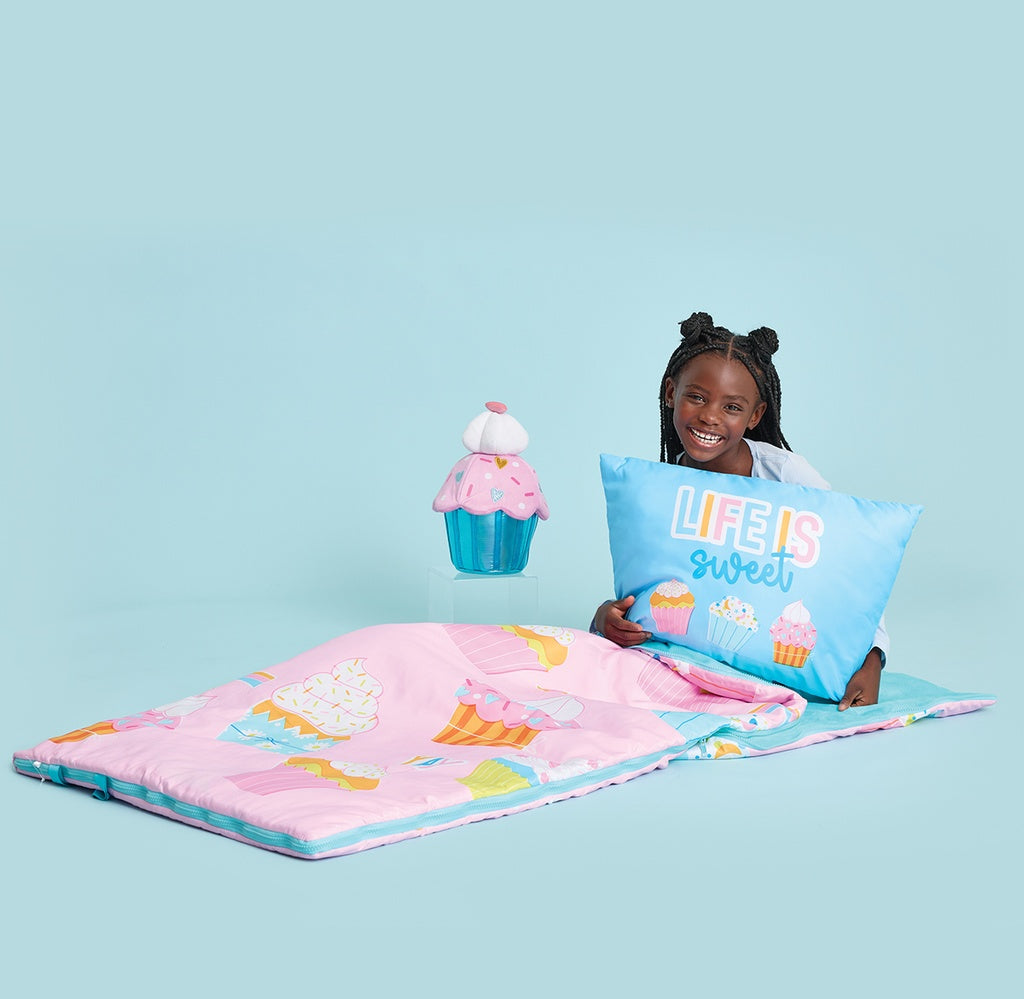 Cupcake Party Sleeping Bag and Pillow Set – Haute Totz