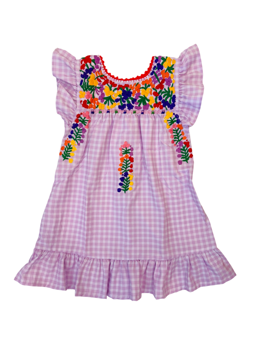Flutter Sleeve Dress w/Ruffle