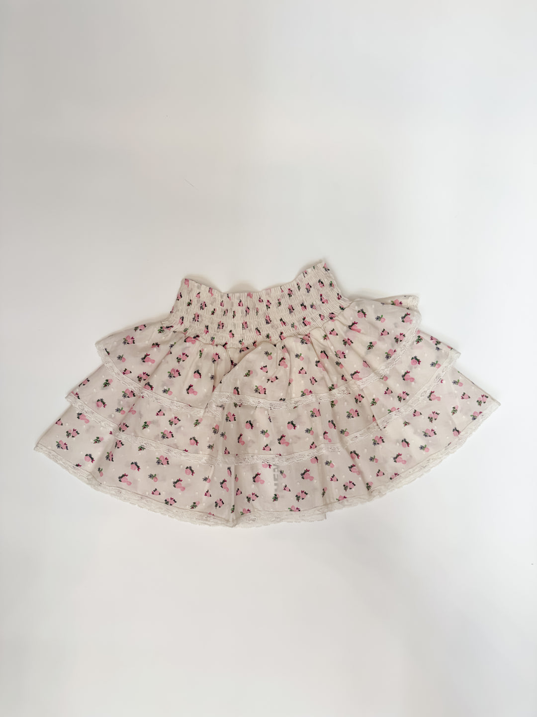 Gemma Dot Smocked Ruffle Mini Skirt