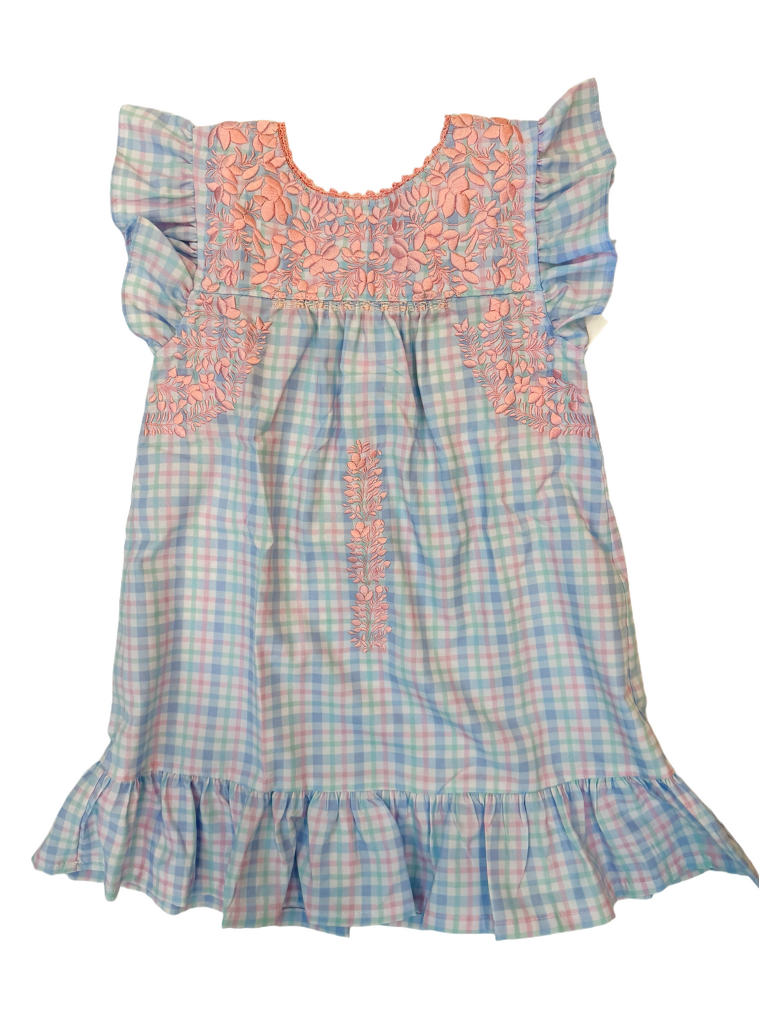 Flutter Sleeve Dress w/Ruffle