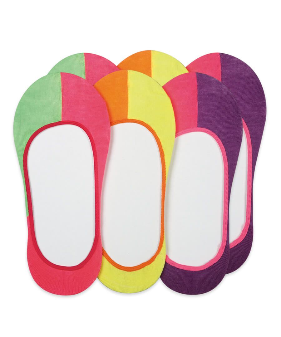 Color Block Footie Socks 3 Pair Pack