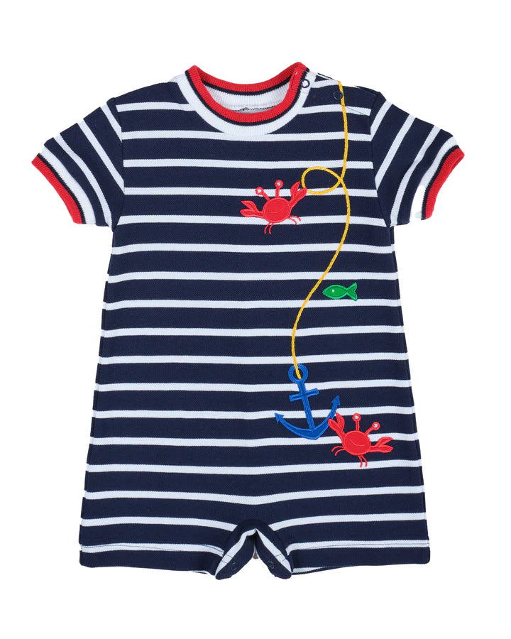 Anchor, Crabs & Fish Stripe Shortall