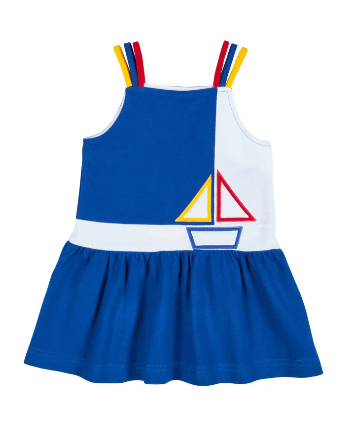 Pique Dress w/Sailboat