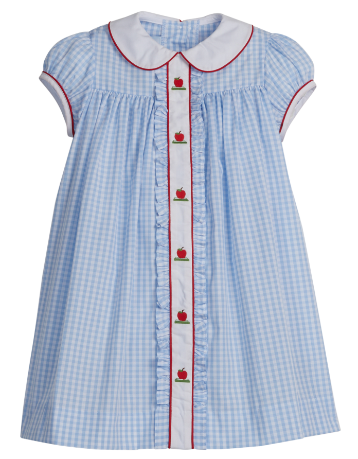 Ruffled Sally Dress-Apples – Haute Totz