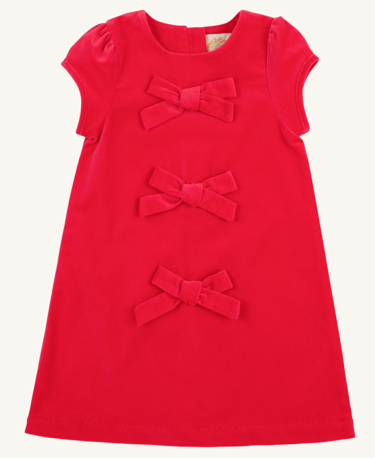 Betts Bow Dress-Velveteen