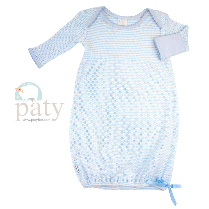 Solid Color Paty Knit Lap Shoulder Gown-J