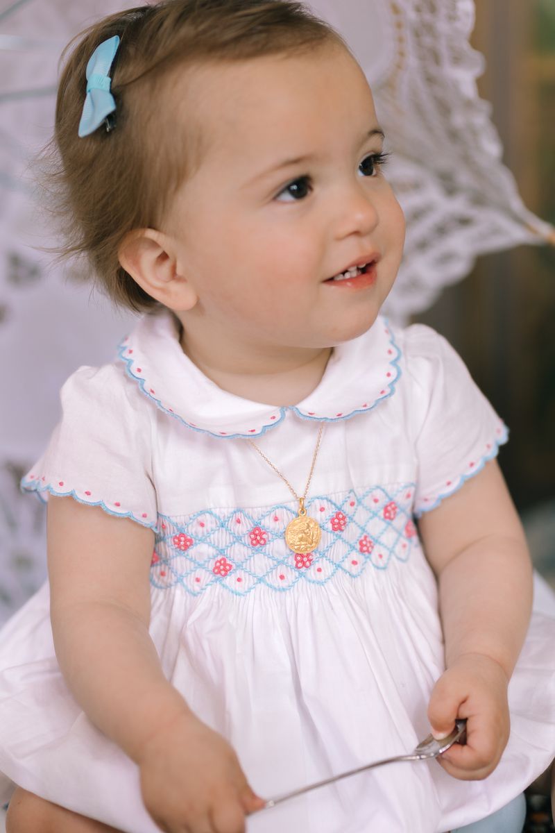 Cassis Shortsleeve Smocked Bubble