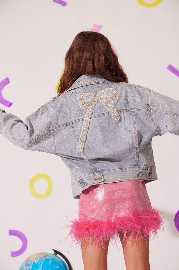 Crystal Bow Demin Jacket