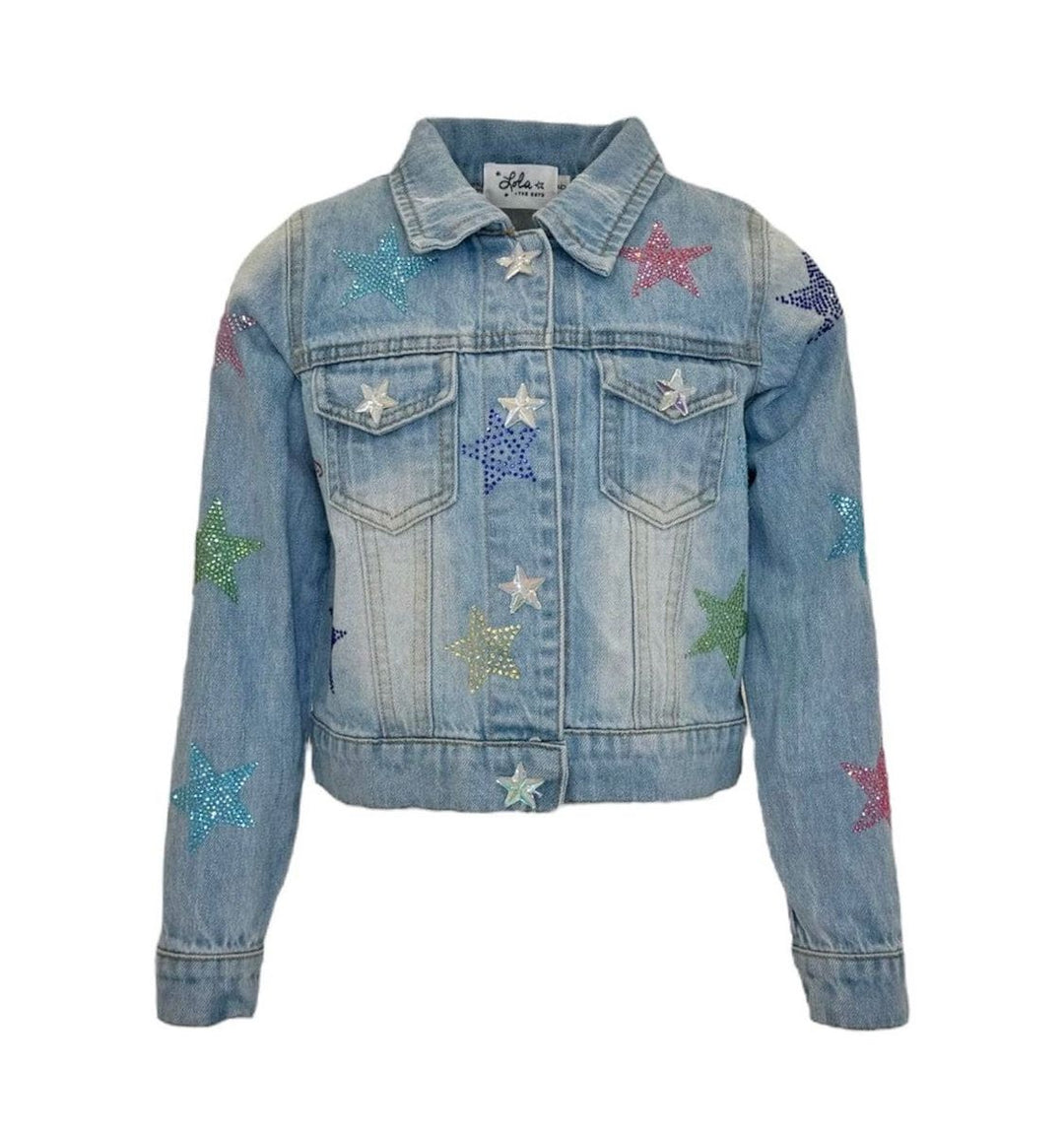 Crystal Rainbow Denim Jacket
