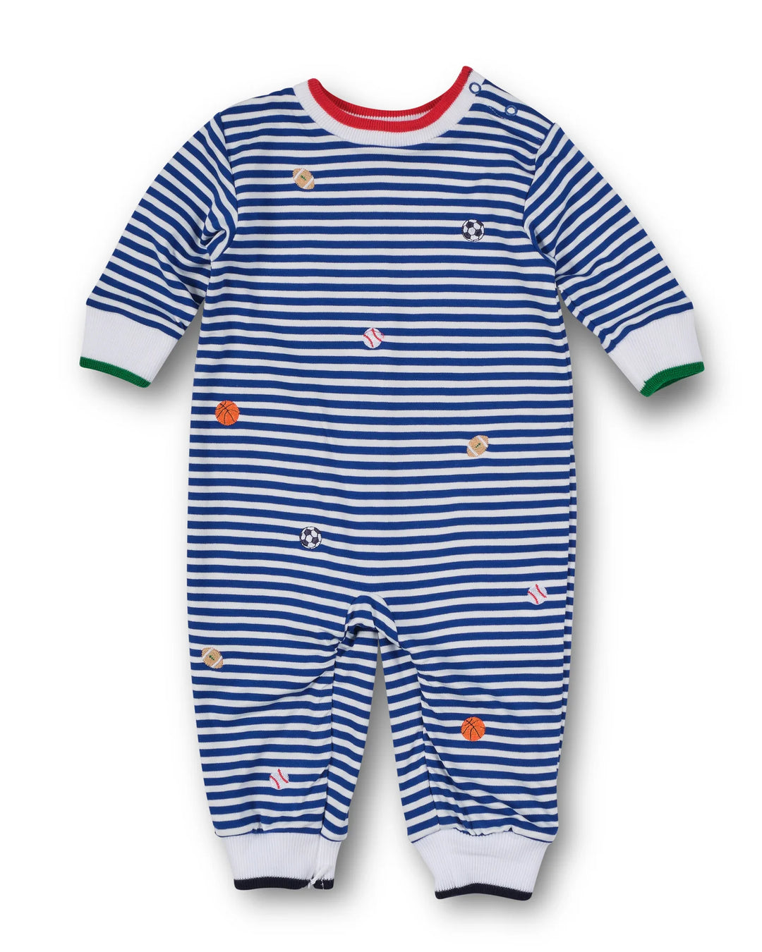 Stripe Longall w/Embroidered Sport Balls