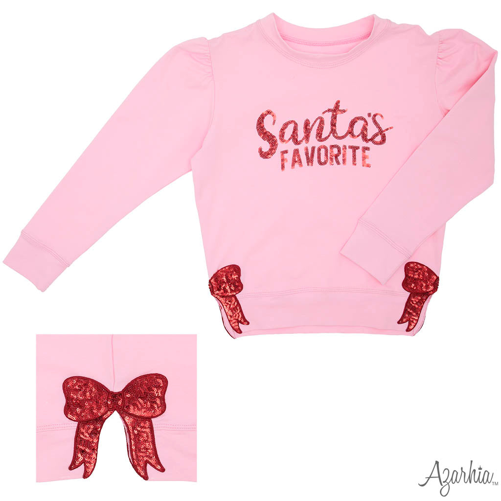 Santa's Favorite In Sequin Sweatshirt
