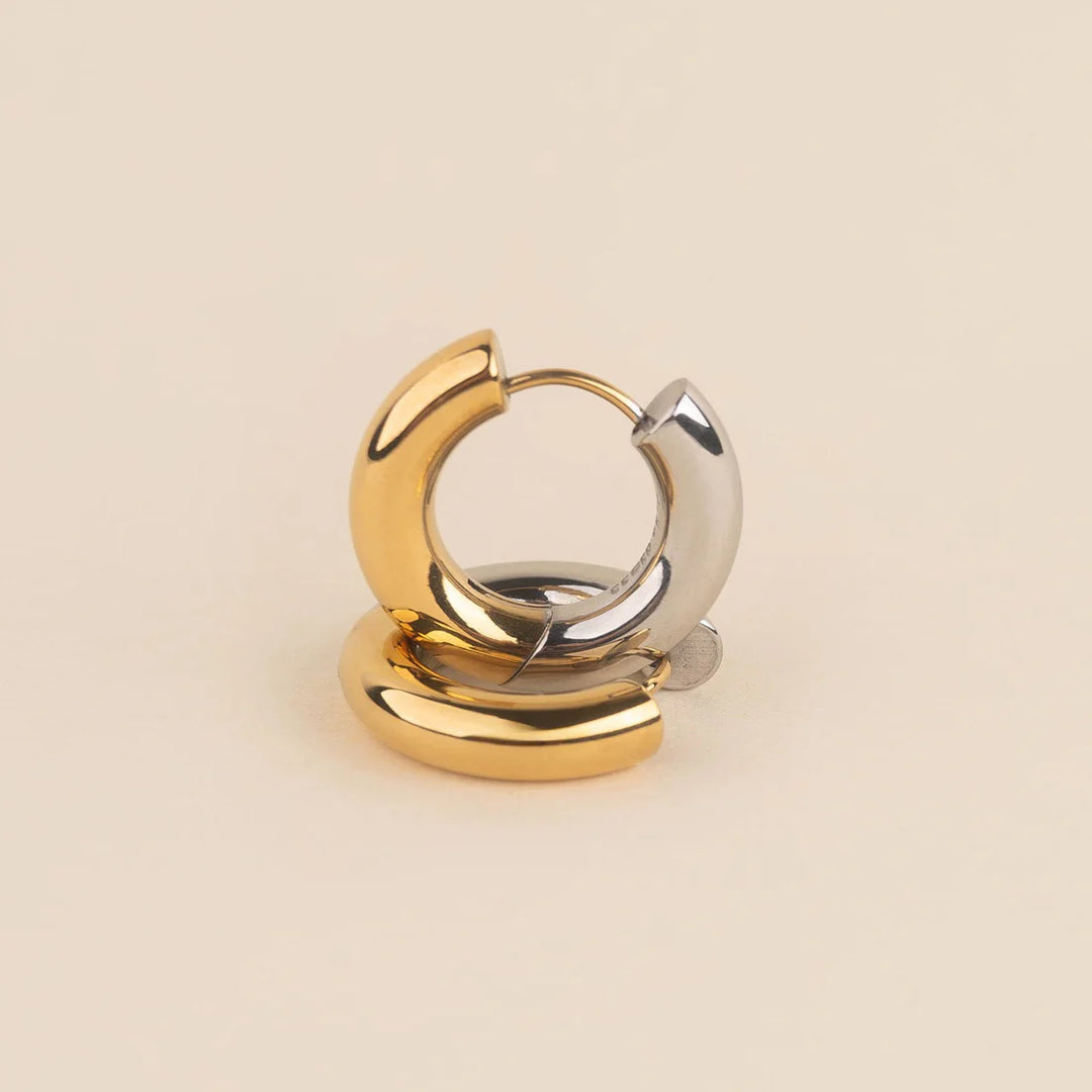Chunky Rounded Huggie Hoop Earrings