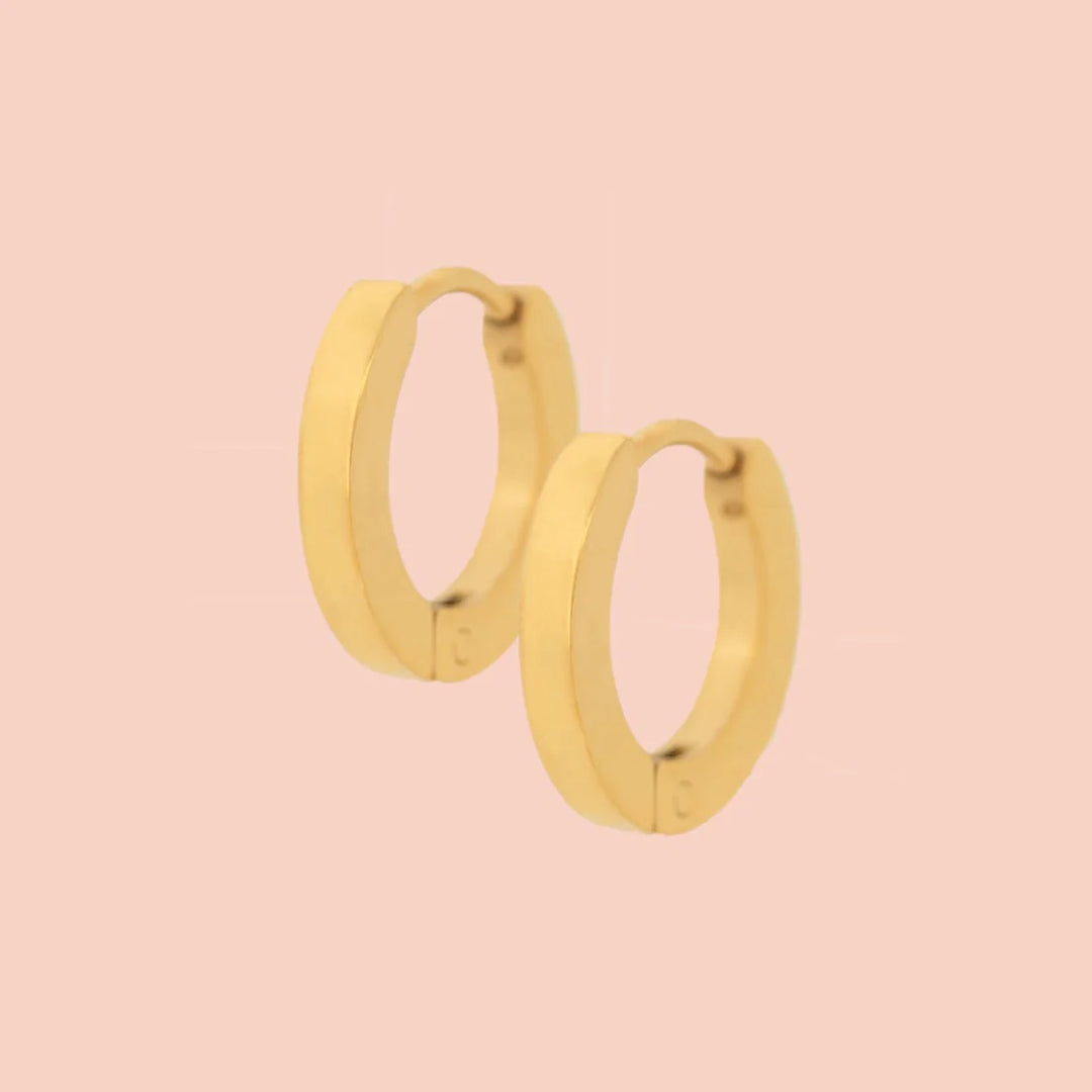 Smooth Huggie Hoop Earrings