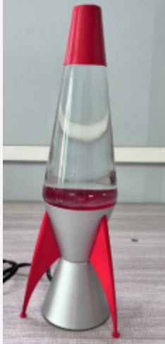 Lava Lamp- Astrosurge Rocket Red/Clear- 14.5