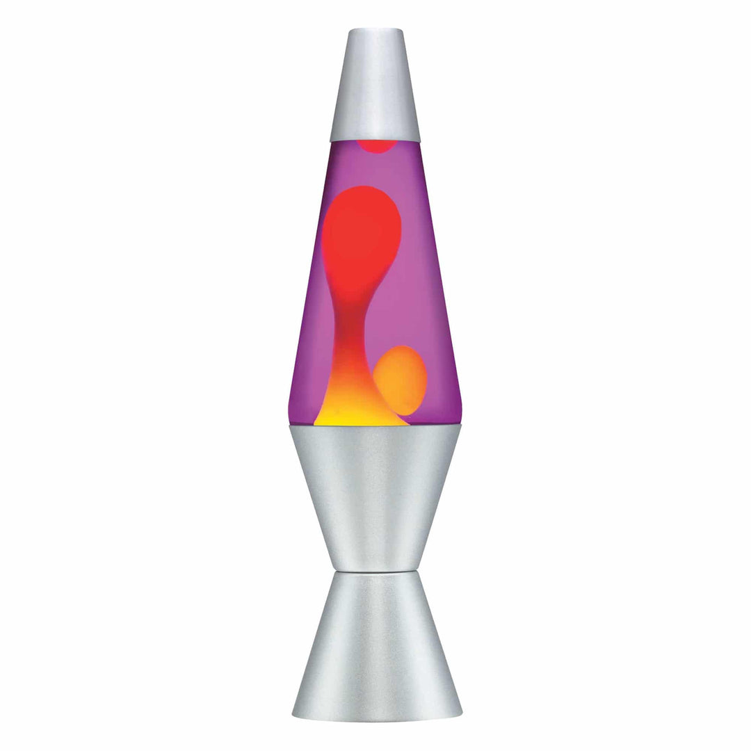 Lava Lamp-Yellow/Purple/Silver-14.5"