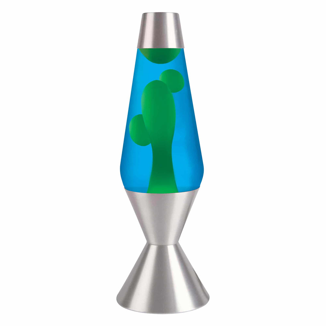 Lava Lamp-Yellow/Blue/Silver-16.3"