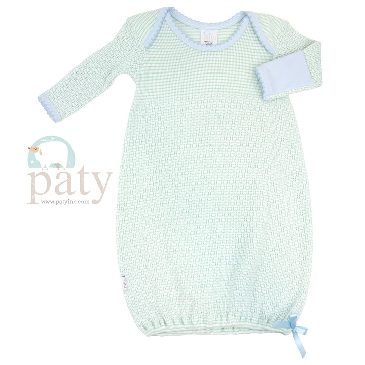 Solid Color Paty Knit Lap Shoulder Gown-J