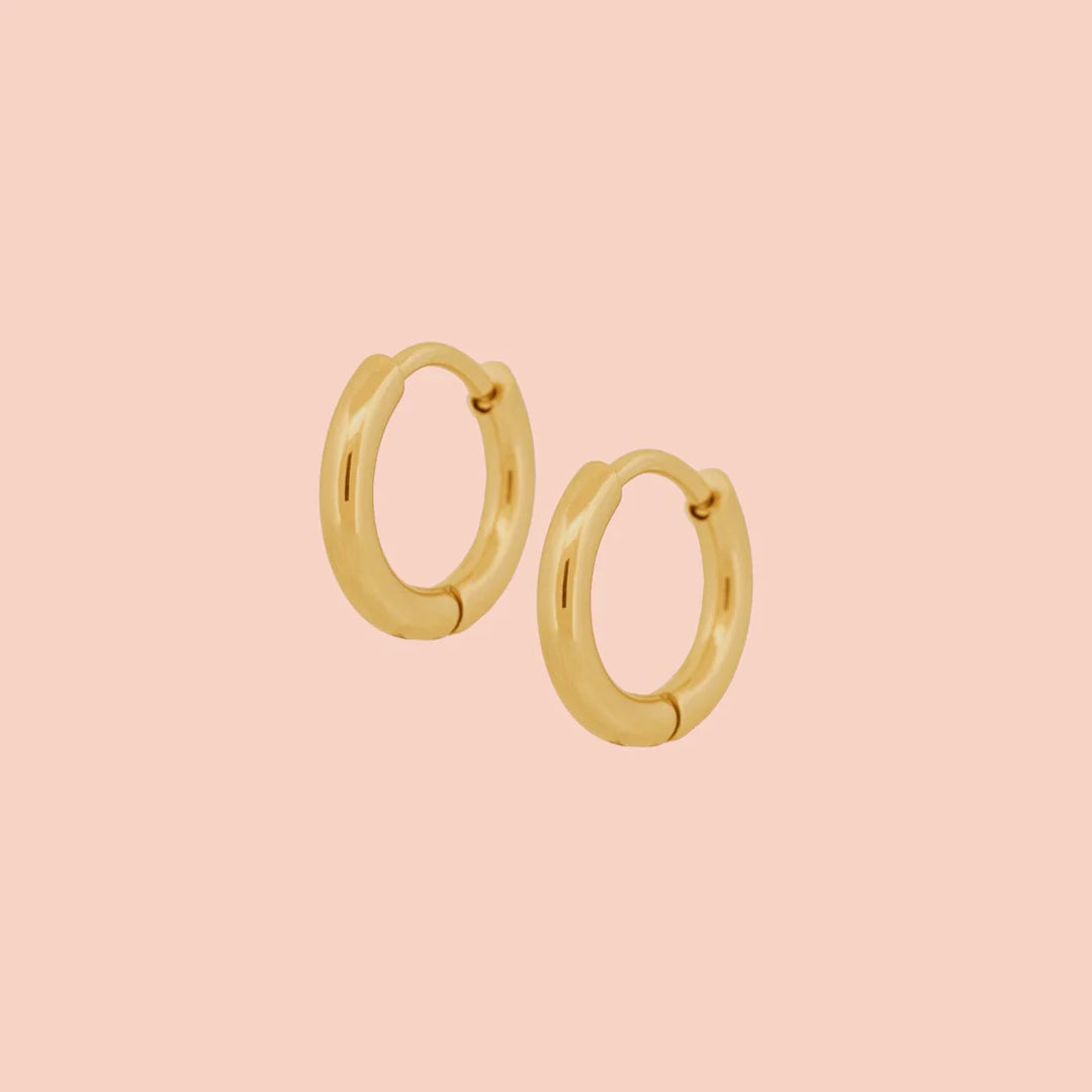 Mini Rounded Huggie Hoop Earrings