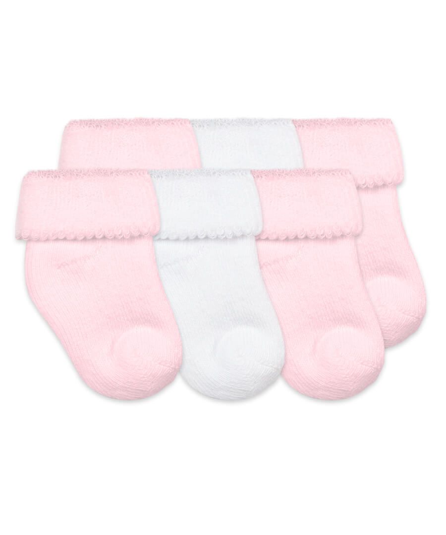 Terry Turn Cuff Bootie Socks-3pk