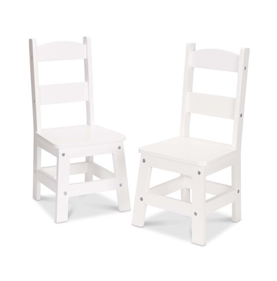 Wooden Chair Pair- White