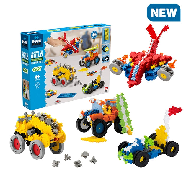 Plus-Plus GO! Learn To Build Vehicles Super Set