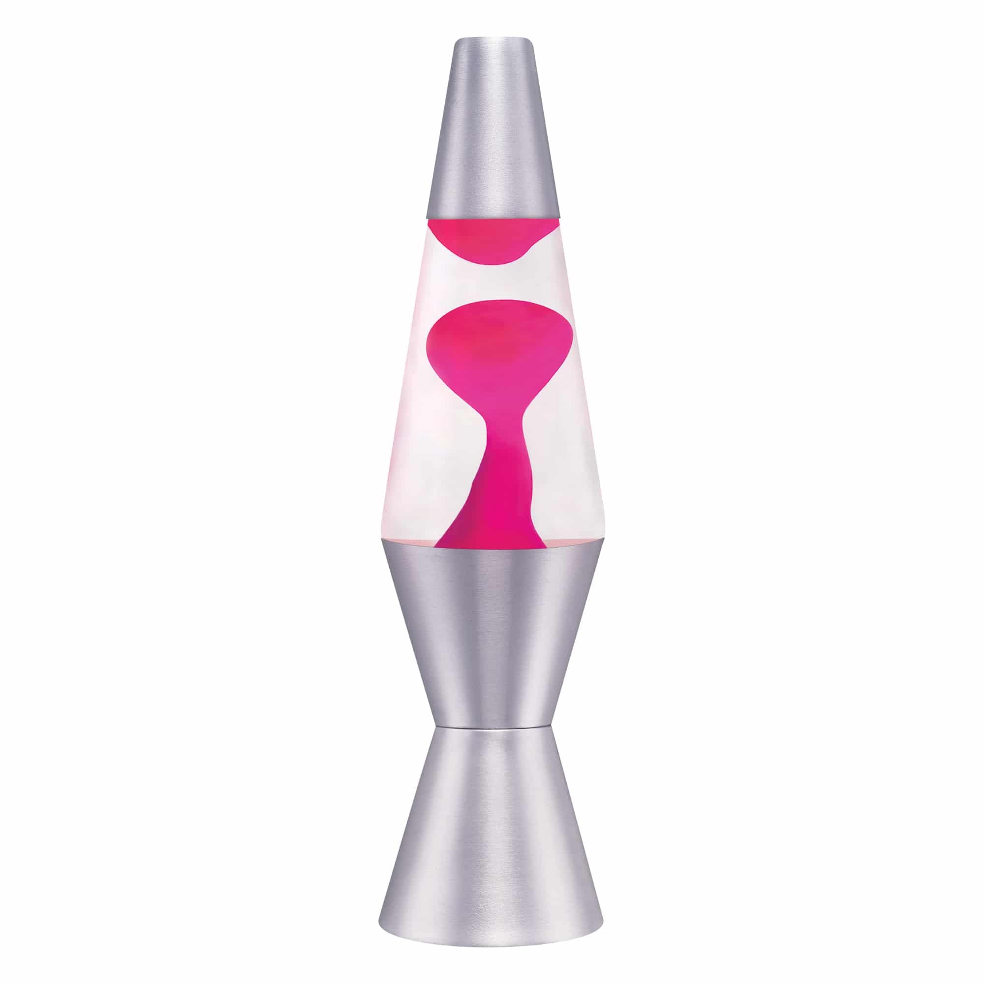 11.5” LAVA LAMP PINK/CLEAR/SILVER –