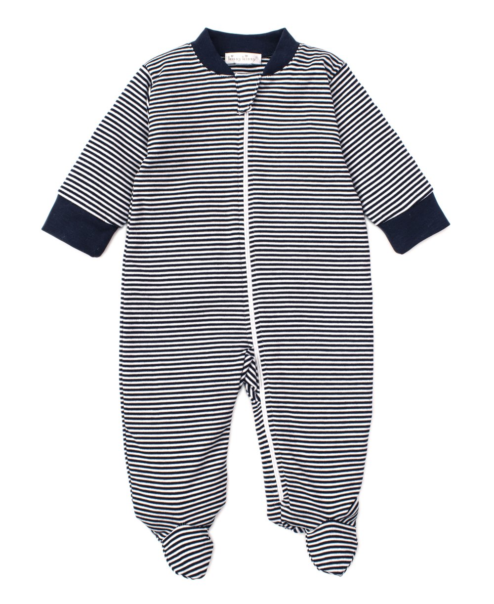 Essentials Stripe Footie w/Zip