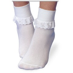 Eyelet Lace Turn Cuff Socks