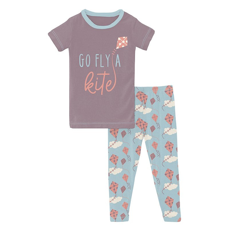 Short Sleeve Graphic Tee Pajama Set