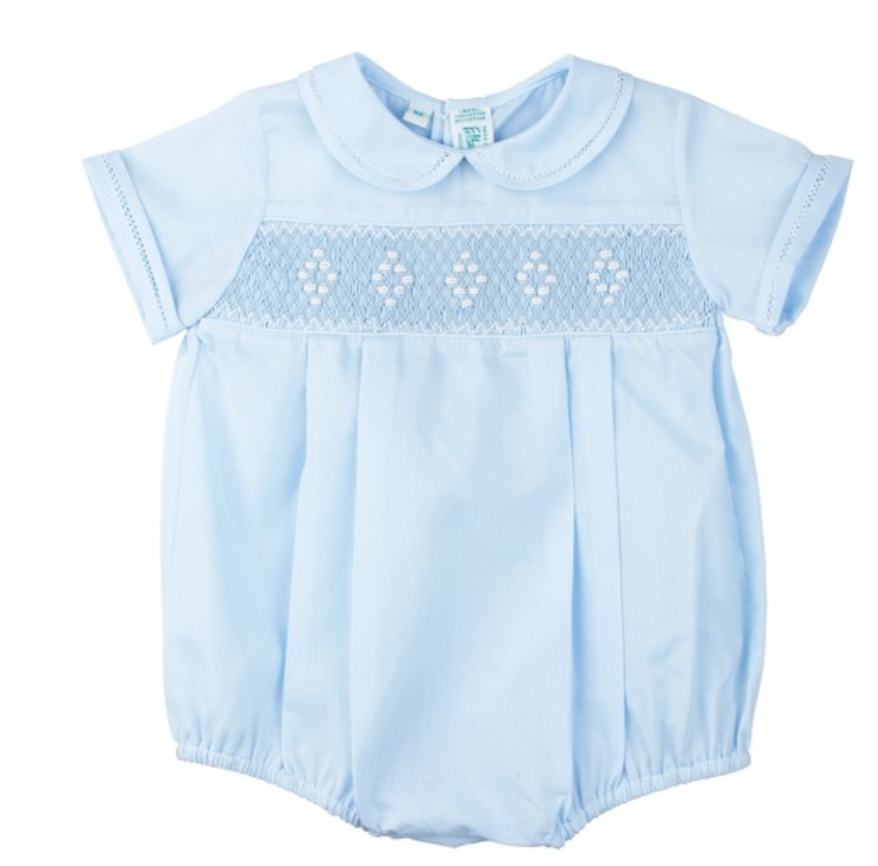 Smocked Embroidered Diamond Creeper