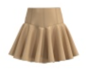 Faux Leather Pieced Skirt