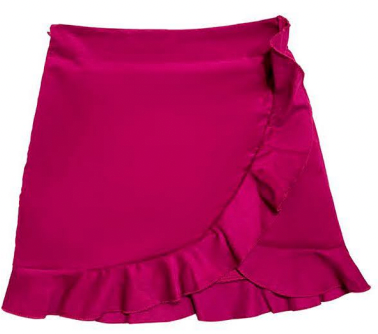 Corduroy Ruffle Wrap Skirt