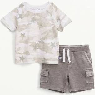 Toddler Boy Star Camo Tee Set