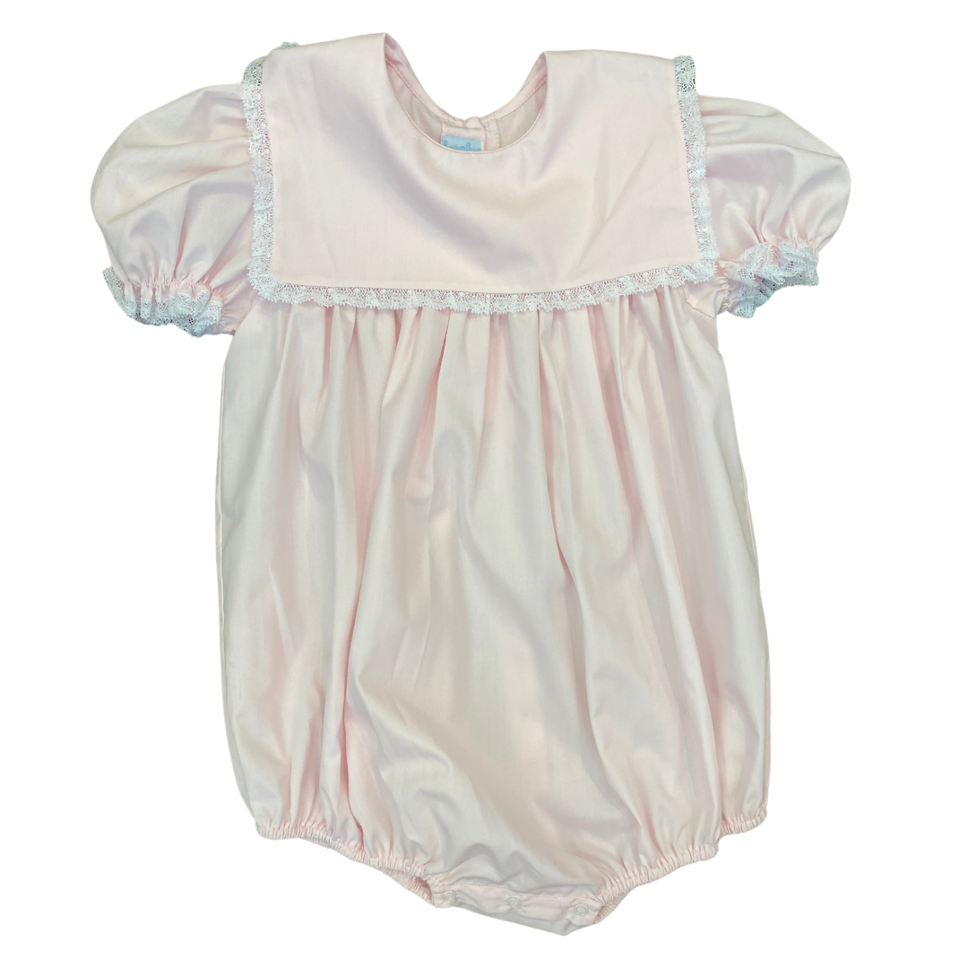 Pink bubble with Lace Trim