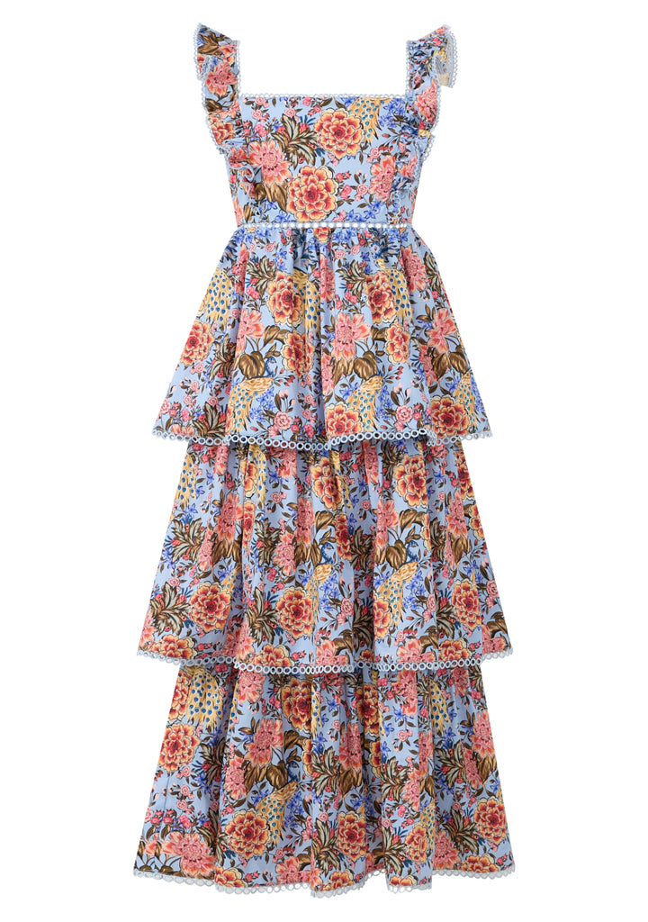 Iliana Cotton Frill Maxi Dress