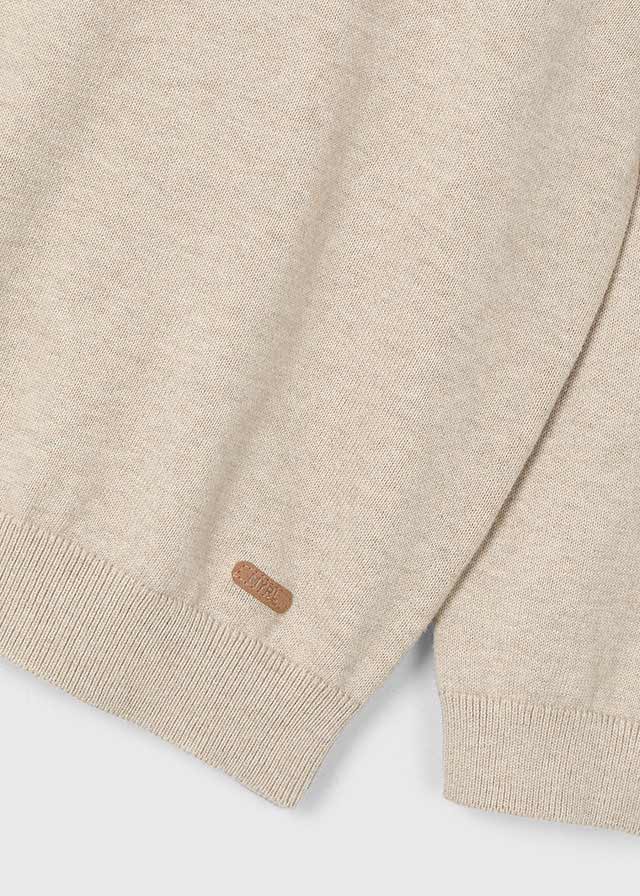 Basic  Cotton Sweater with Round Neck