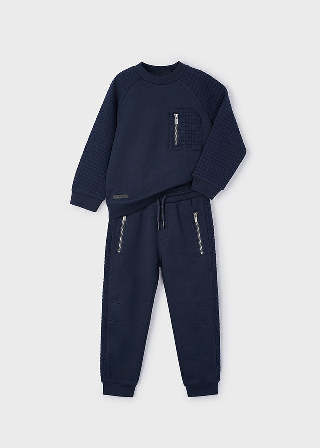 Padded Jogger Set with Zipper Details