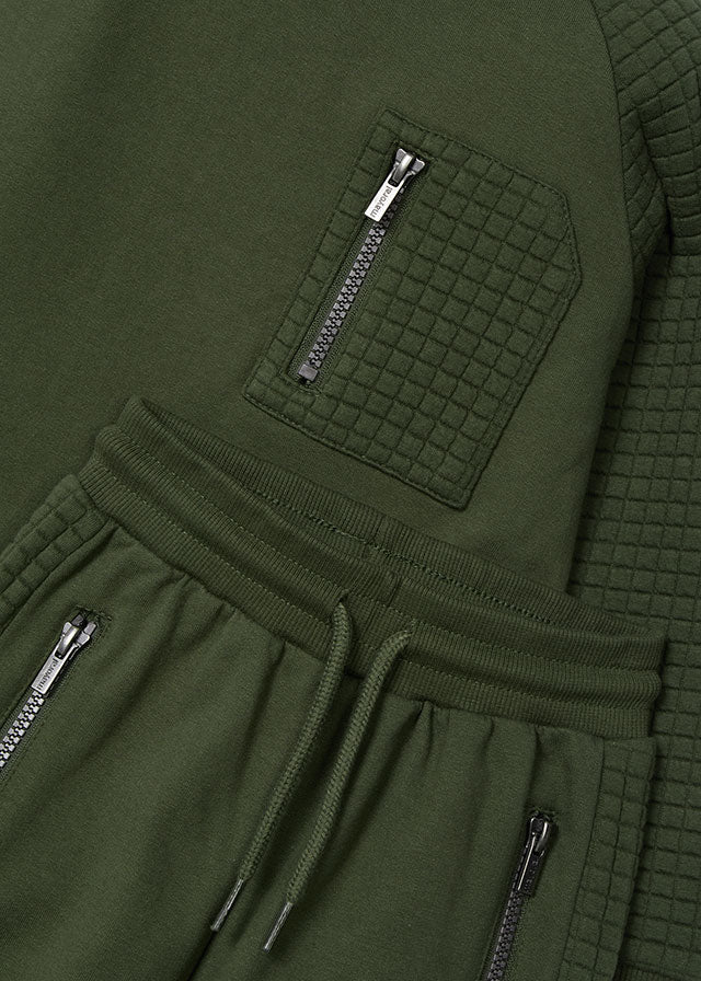 Padded Jogger Set with Zipper Details