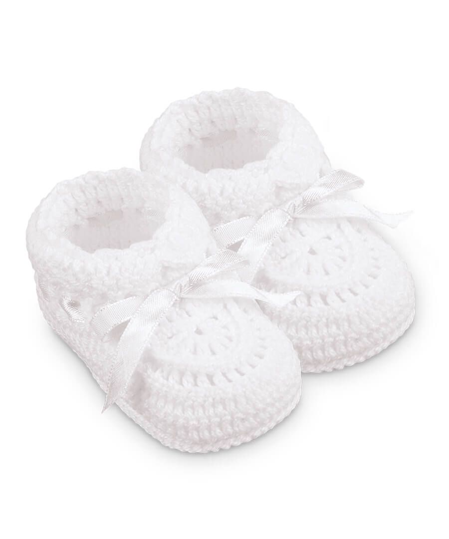Hand Crochet Ribbon Bootie