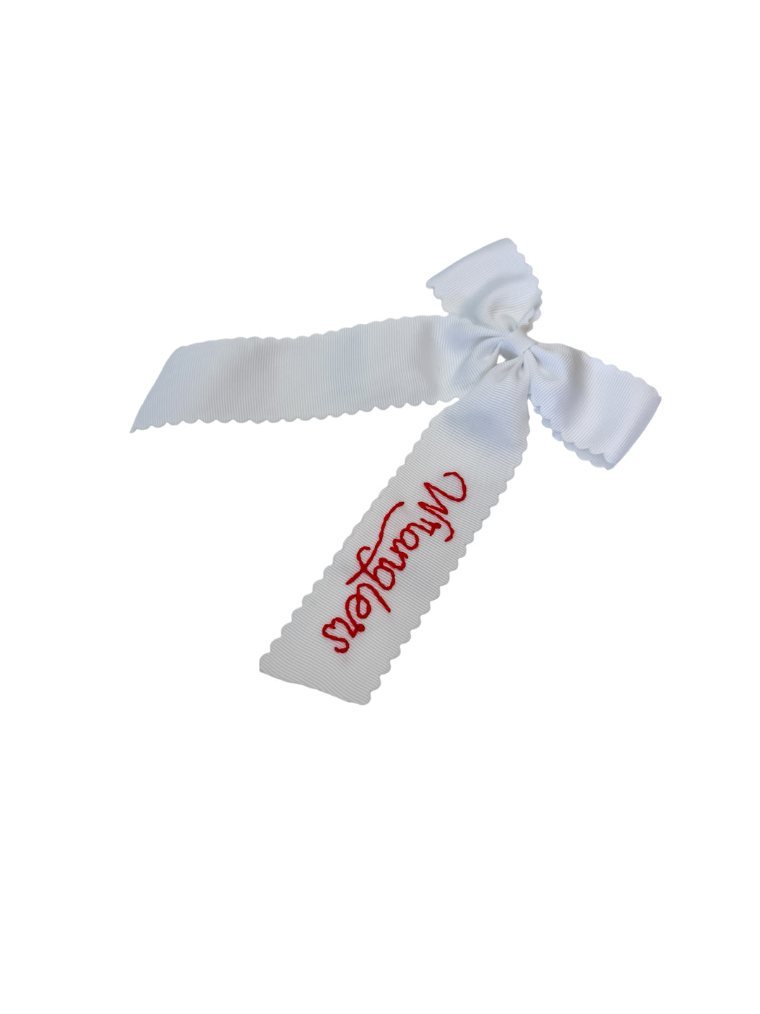 Scalloped Long Tail School Bows