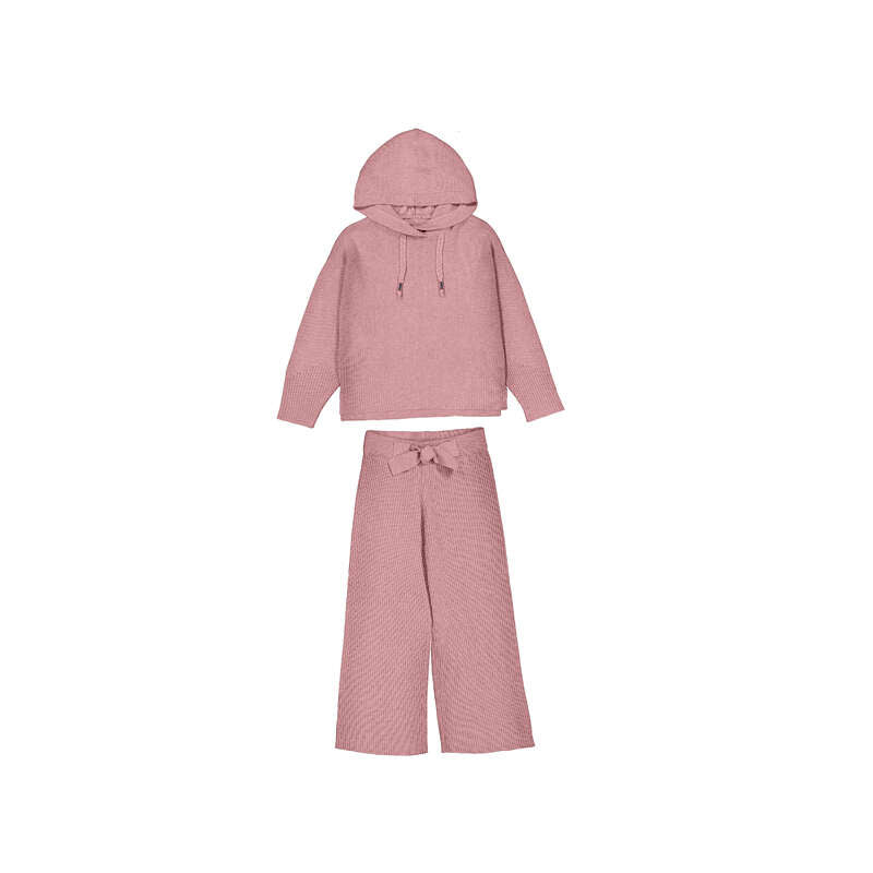 Long Knit Trousers Set