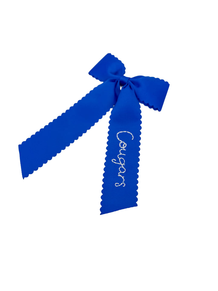 Scalloped Long Tail School Bows