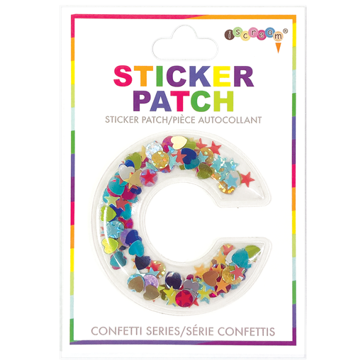 Initial Confetti Sticker Patch