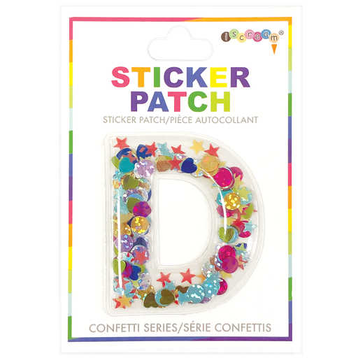 Initial Confetti Sticker Patch