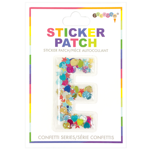 Initial Confetti Sticker Patch