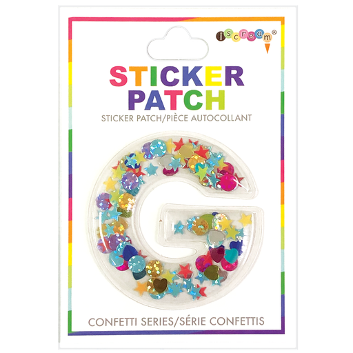 Initial Confetti Sticker Patch