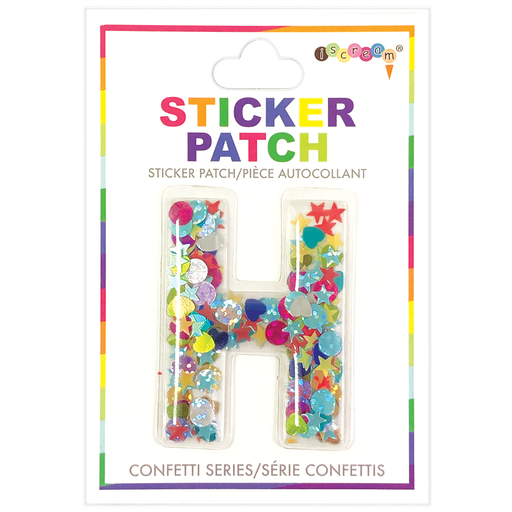 Initial Confetti Sticker Patch