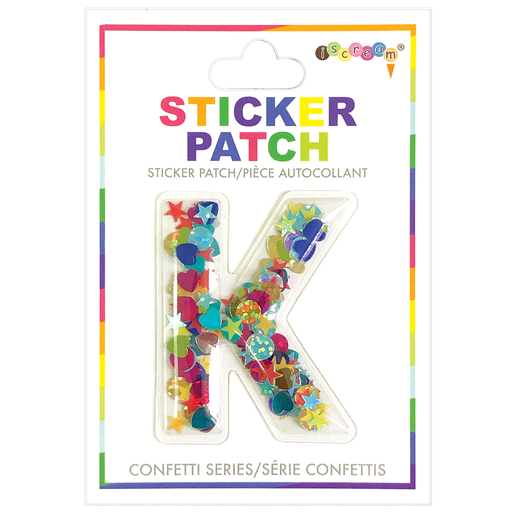 Initial Confetti Sticker Patch