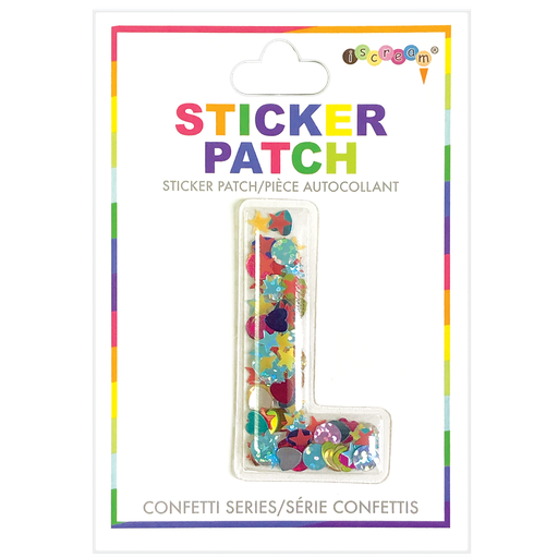 Initial Confetti Sticker Patch